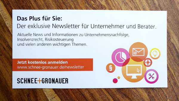 Postkarte Newsletter